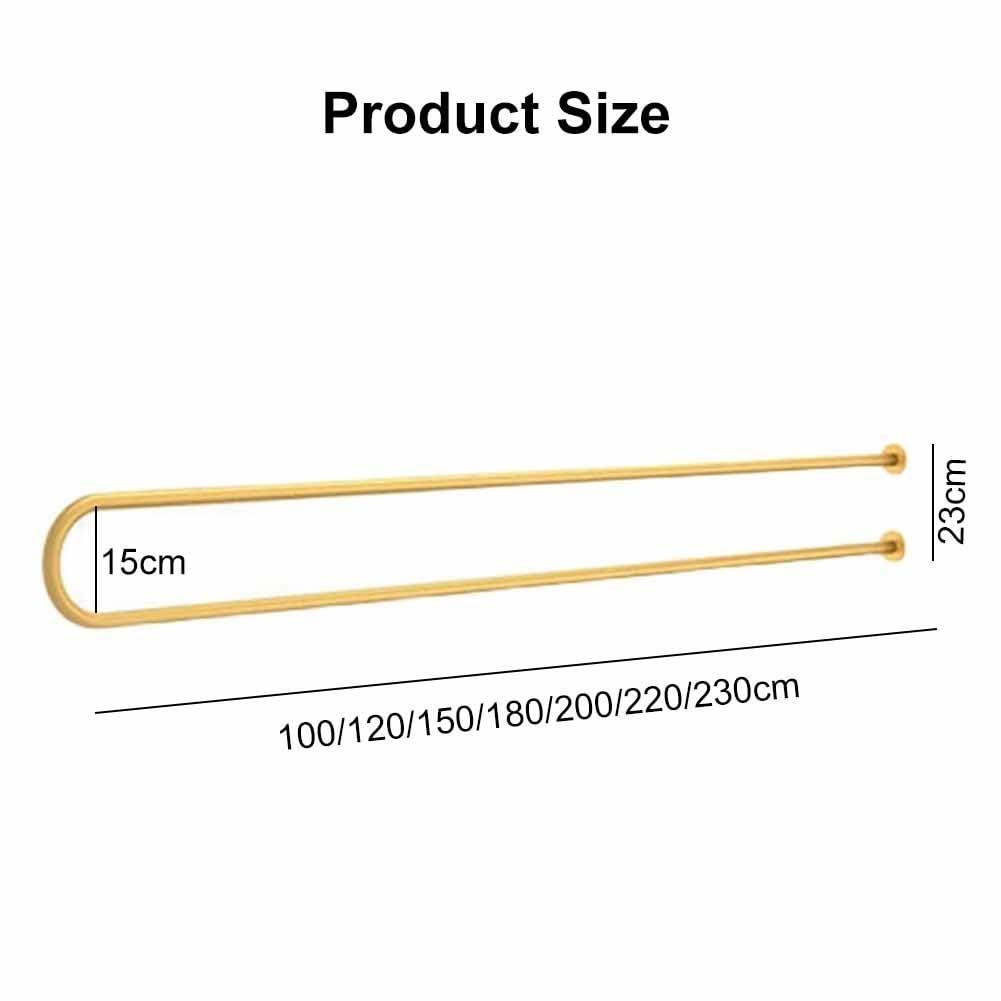 1 kit di montaggio a parete con asta divisoria per ufficio, saloni e ospedali (nero, 150 cm)