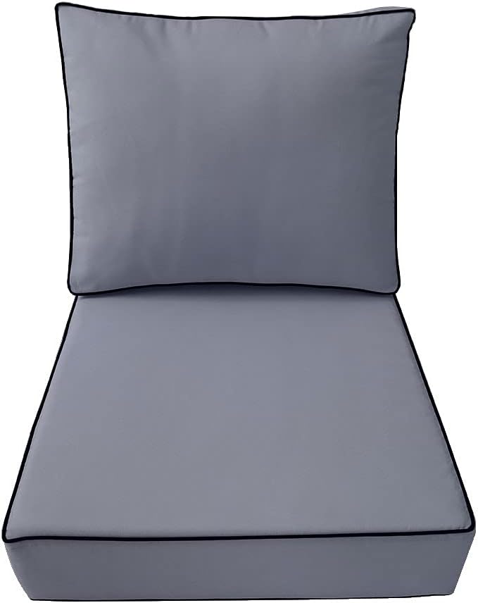 DBM IMPORTS AD001 Contrast Piped Trim Large 26x30x6 Deep Seat Back Cushion Slip