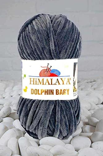 Himalaya Dolphin Baby Yarn 100% MicroPolyester Lot of 2 skn 264 Yards 2x100gram Super Bulky :6 Baby Chenille Yarn (80367)