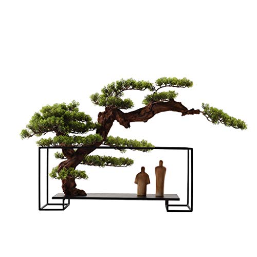 SWENEEN Bonsái Artificial Nuevo Pino Acogedor Bonsái Artificial Cedro Artificial, Arte Hecho A Mano Planta Verde Corredor Pasillo Porche Paisaje Muebles Suaves Simulación De Árbo,