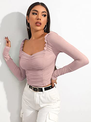 Image of Shasmi Women's Shirt | Sweat Heart Neck | Full Sleeve | Regular Fit | Elegant Design Stylish & Comfortable | All-Day Comfort | Perfect for Formal, Casual (Tank Top)