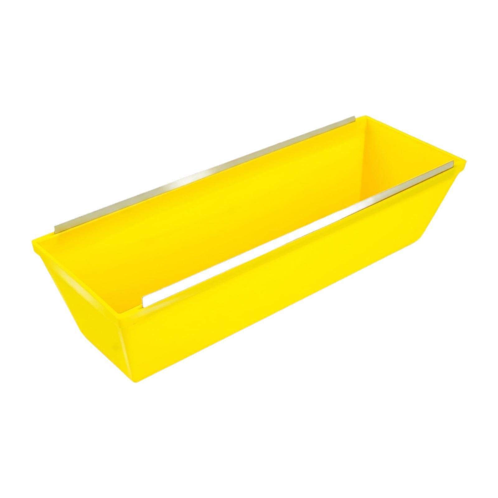 Fenteer Bac à enduit de 35,5 cm (14 pouces) - Grande capacité - Nettoyage facile - Haute résistance - Bac à peinture pour cloisons sèches, Jaune