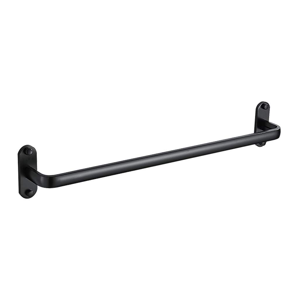 Porte-serviettes durable multifonction antirouille en aluminium noir 60cm