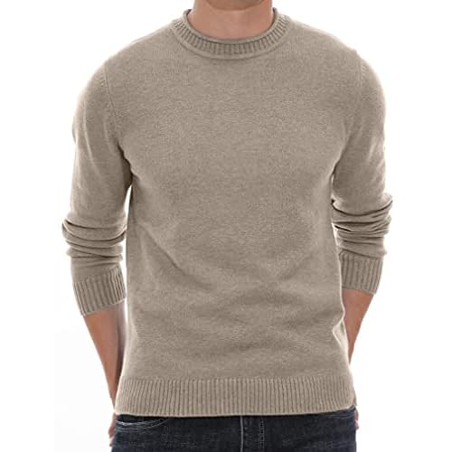 Sailwind Men’s Crewneck Sweater Soft Casual Sweaters for Men Classic Pullover Sweaters with Ribbing Edge