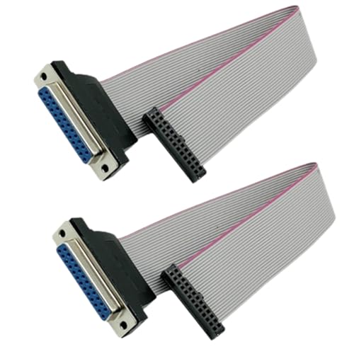 Ronlok Cable plano DB25 hembra a FC-26 hembra para monitores LCD, conexión de PCB y ordenadores, duradero