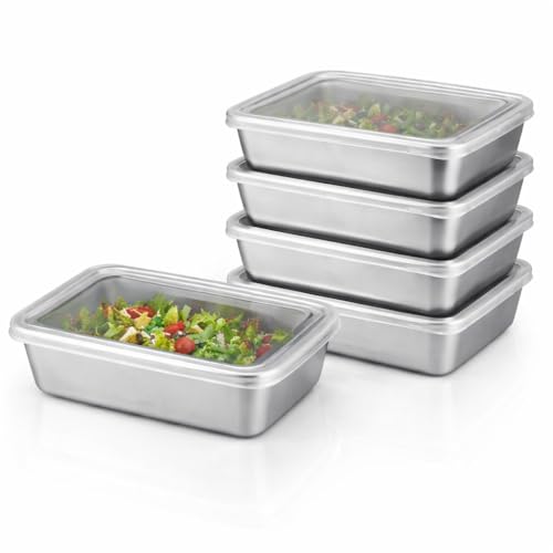 Image of 2000ML Stainless Steel Food Storage Container with Transparent Lid | Stackable Steel Box for Fridge Storage, Meal Prep & Serving | Freezer Safe for Office, Gym, BBQ & Kitchen (5)