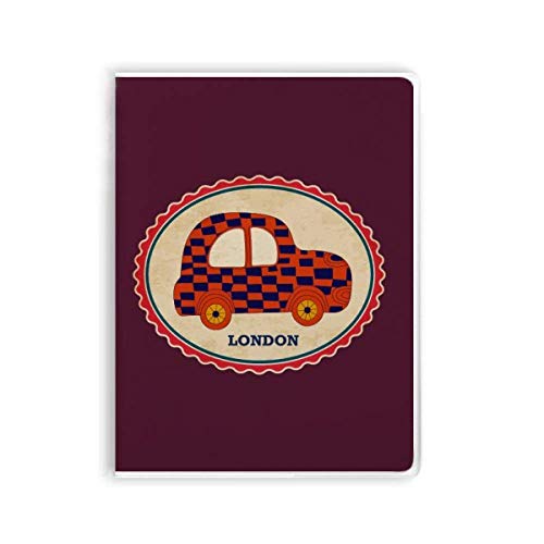 Carnet de notes Little Car UK à couverture souple et motif timbre britannique