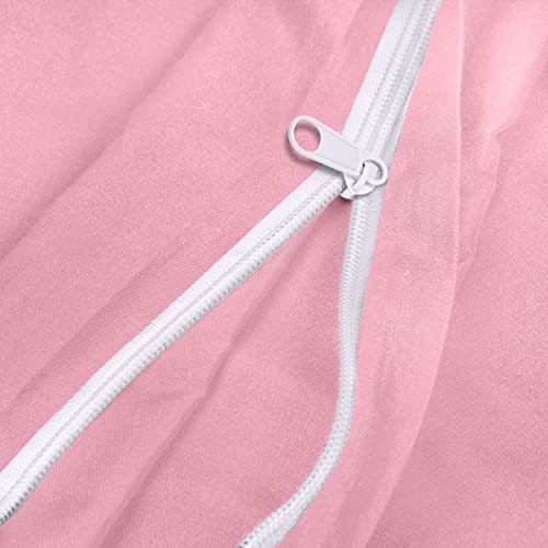 Utopia Bedding Copripiumino Una Piazza E Mezza - Microfibra Copripiumino 200X200Cm + Federe 50X75Cm - Rosa - 2