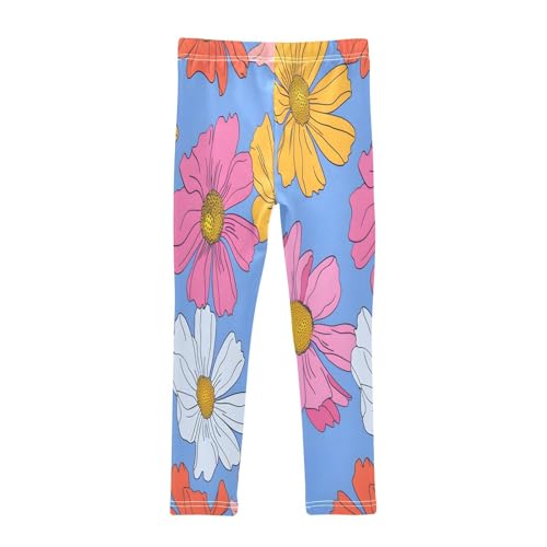 Toddler Girls Leggings Printed Yoga Pants Leggings Simple Colorful Flower Species for Kids2