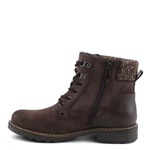 PATRIZIA Women's JADELYN Hiker Booties with Sweater-Knit Collar, Metal Eyelets, and Zipper Closure3