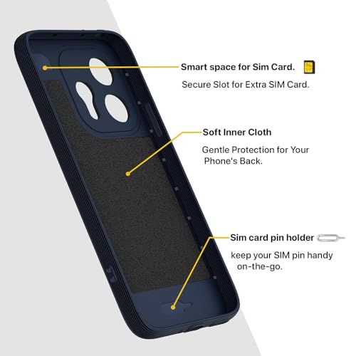 Image of Shockproof Case Compatible with Oppo Reno15 5G | Full Camera Protection | TPU Flexible Back Cover for Oppo Reno15 5G (Steel Blue)