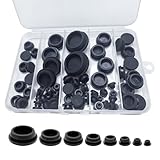 66PCS Black Silicone Rubber Hole Plugs for Round Holes, 8 Sizes Round Car Plugs, Multi-Purpose Silicone Hole Filler Plug Tool Plug Snap Locking for Furniture Car Wiring Hole Cover