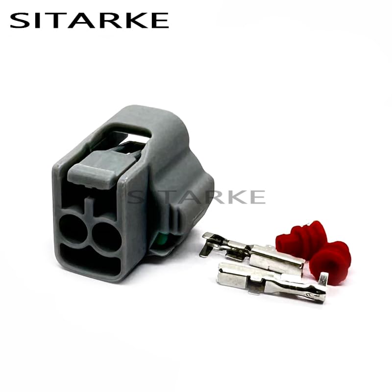 Wiring Connecting Terminals 5 Sets 2Pin Female Electrical Sensor Plug Automotive Wire Housing Connector 7283-7526-40 90980-11162 - (Package: 20 Sets)
