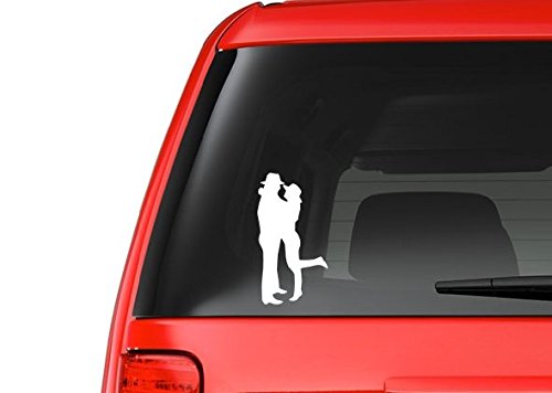 Cowboy & Cowgirl Western Vinyl Decal - 6 Inch Car Truck Laptop Window Sticker