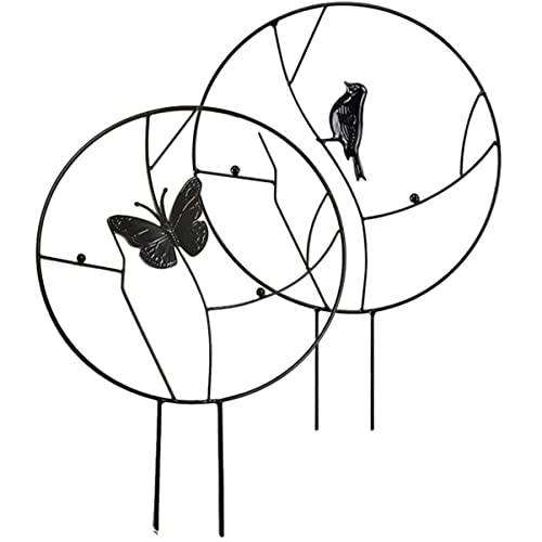 TOYANDONA 2 Piezas Soporte Decorativo para Plantas Trepadoras Rejas de Jardín para Macetas Resistente para Plantas Interior y Exterior para y