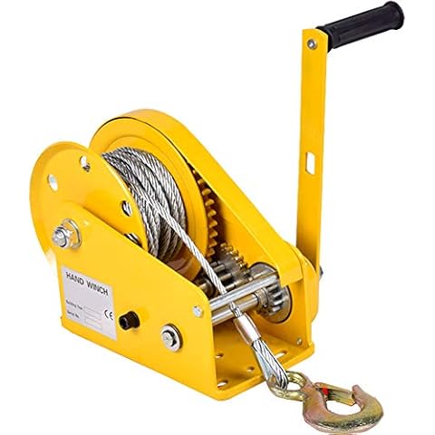 LXYYSG Hand Winch, Heavy Duty Manual Crank Two-Way Ratchet Winch Cover