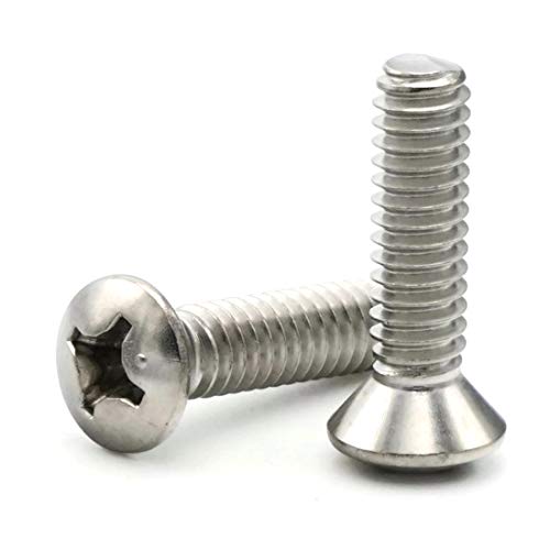 Phillips Oval Head Machine Screws 316 Stainless Steel - #10-32 x 1 Qty 25