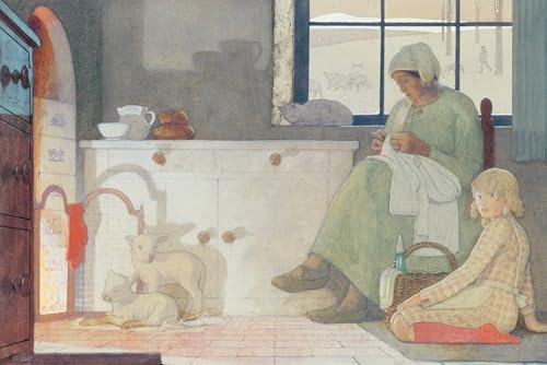 Tableau Impressions d'art Mural la Mère Nourricière 60x90cm Vintage par Frederick Cayley Robinson