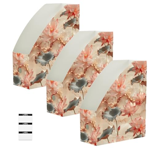 Boîtes de rangement pliables or rose de qualité pour documents et courrier