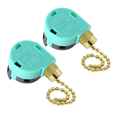Interruptor de ventilador techo para refrescar el dormitorio con cadena dorada regulable 2