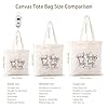 AILOONG Polyester Cotton Shopping Bags Good Things Take Time Hand Lettering Inscription 12 oz thick fabric Reusable 25x30cm Small #5