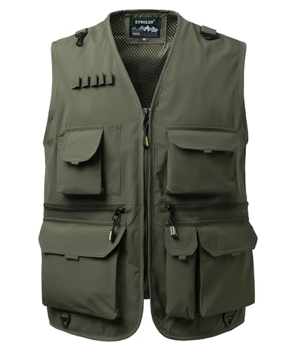 Gilet de pêche et randonnée veste sans manches multi-poches homme