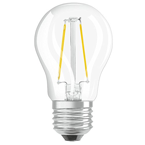 Osram LED Star Classic P Lampe, in Tropfenform mit E27-Sockel, nicht dimmbar, Ersetzt 25 Watt, Filamentstil Klar, Warmweiß - 2700 Kelvin, 6er-Pack