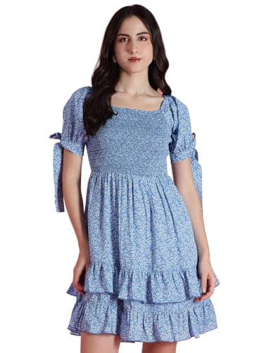 Image of KOTTY Women's Elegant Edge Soft Horizon Multicolored Dress