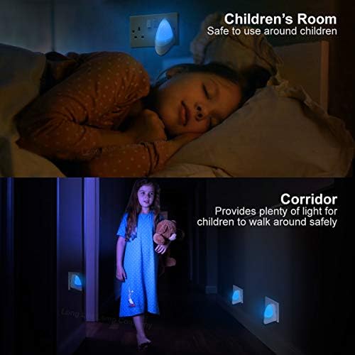 Blue Automatic LED Night Light Dusk 2 Dawn LED Sensitive, Plug in