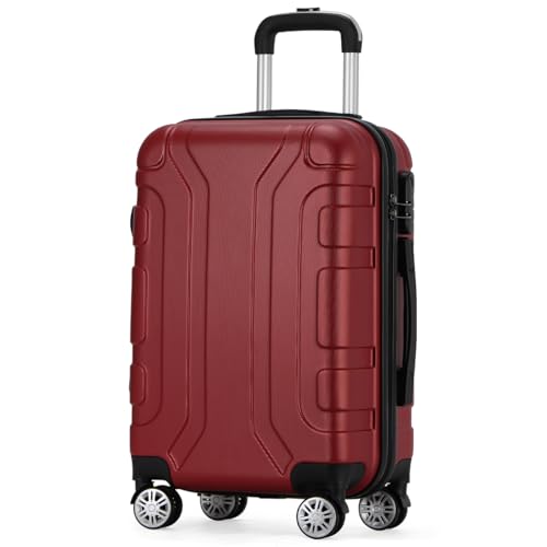 La mejor comparación de Maletas travel Top 5. 45 Maleta De Viaje Carry On 20' de Mano Cabina 10kg Rígida Doble Refuerzo Con * Candado Seguridad * Luggage suitcase Viaggo mondo by Amored Travel (Fuego - Rojo)