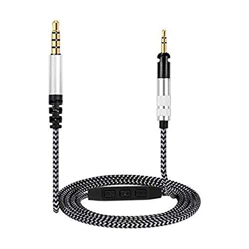Twaxl ケーブルと互換性がありますSennheiser HD598 HD558 HD518 HD595ヘッドフォン リモートボリュームコントロールマイクフィットSamsung Galaxy Xiaomi Huawei Android Phone