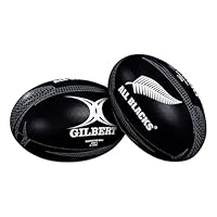 Gilbert Neuseeland Rugbyball, Schwarz, Größe 5