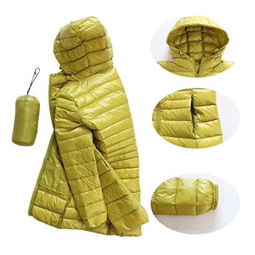 Doudoune longue ultra légère pour femme manteau chaud pliable violet VSOLS - 5