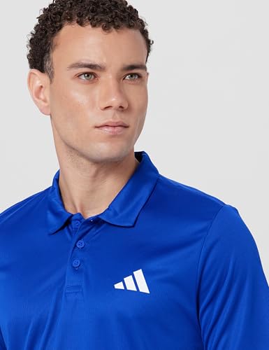 Image of adidas Men's Polyester Geometric Regular Fit Polo Shirt
