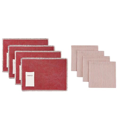 Avanti Linens - Set de Manteles y Servilletas Decorativas, 8 Piezas miniatura 1
