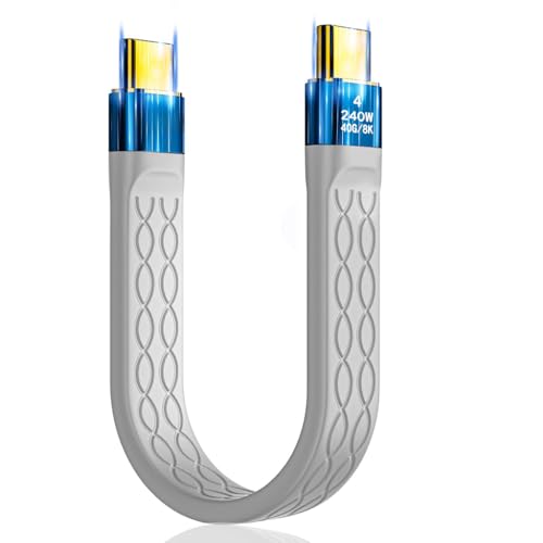 Image of Verilux PD 240W Type C Cable Fast Charging, High Speed Type C to C Type Charger cable Support 8K HD Video Output, Compatible for iPhone 17 /16 /15, Galaxy S25 /S24 /S23, Flash Drive, Portable Travel, Grey