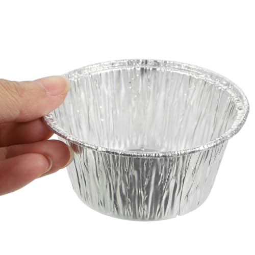 Miniatura 6 de Gatuida 100 Piezas De Tarta De Huevo Flanera Con Tapa Aluminio Para Hornear Empanadas Molde Para Pasteles Moldes Redondos Tarta Huevo Galleta