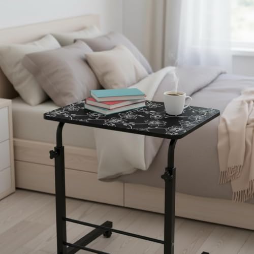 Image of Multi-Purpose Laptop Table, Study Table| Bed Table| Adjustable Height, Portable for Office, Work Form Home | DIY Table, Easy to Assemble, Engineered (FLOWER)
