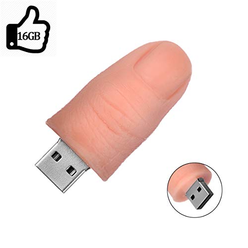 AreTop USB Flash Drive 16GB Memory Stick Pen Drive USB2.0 Cute Creative Novel Miniature Thumb Shape Swivel Thumb Drives for Date Storage