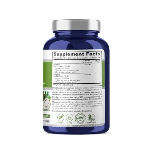NusaPure Graviola 500mg Veggie Capsules