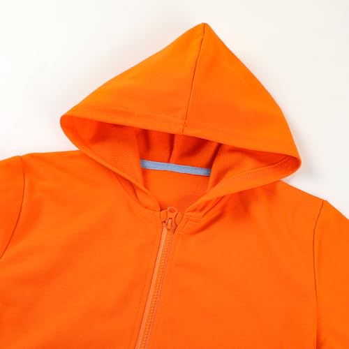Image of HILEELANG Boy Hoodie Sweatshirt Zip-Up Cotton Casual Pocket Jacket Spring Fall Clothes