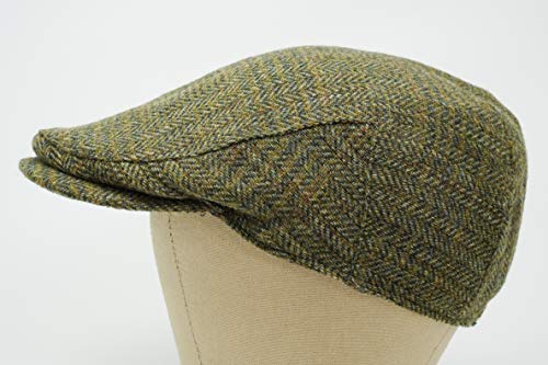 Borges & Scott The Galway - Irish Tweed Flat Cap - Country Green - Medium (57-60Cm) #TOP1