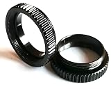 2x Metal 5mm Connec-tor Screw Video Camera Lens C-CS Mount Adapter Circle Rings For Increasing Distance Lens And Image Sensor Conversion Between C To CS Interface Photo-graphy Parts Accessories
