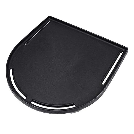 Uniflasy Cast Iron Half Grill Cooking Griddle for Coleman RoadTrip Swaptop Grills LX LXE LXX, Non-Stick Flat Cooking Pan BBQ Accessories, 1 Pack