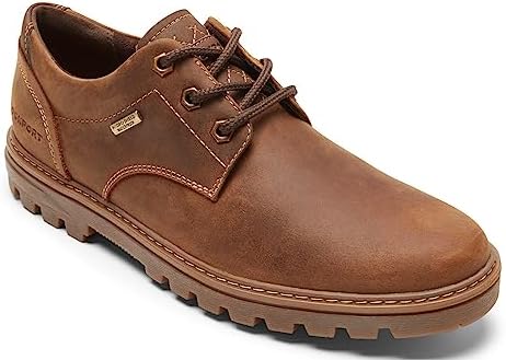 Rockport Men's Weather Or Not Plain Toe Oxford, New TAN Leather, 8.5 | Image 2