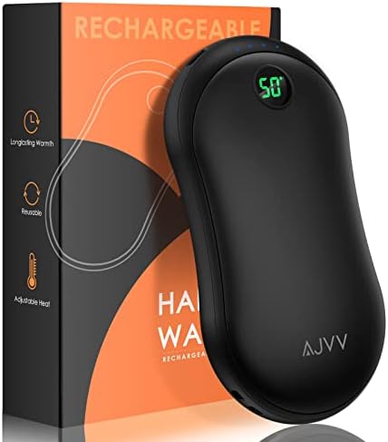 Hand Warmers Rechargeable, 10000mAh Electric Pocket Handwarmer with 3 Heat Levels Long Heating Reusable Hand Warmer/Power Bank 2S Fast Heating Heat Therapy for Raynauds Arthritis, Winter Gift