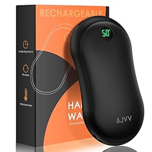 Handwärmer Wiederaufladbar, USB Taschenwärmer mit 10000-mAh Tragbarer Powerbank Digital Elektrisch Handwärmer mit 3…