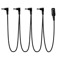 1 to 4 Way Daisy Chain Cable for 9V power adapter Up to 4 pedals can be connected to the power supply The cable length between each plug is 30cm Voltage: 9V,Current: 2000mA (Max) Package Included: 1x 4 way guitar effect pedal power supply splitter ca...