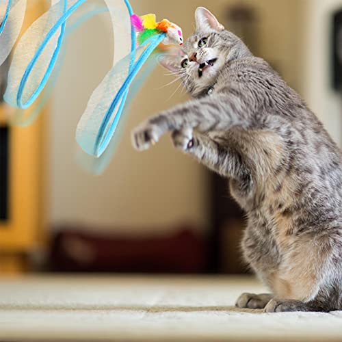 Túnel de malha para gatos | Divertido Túnel de Jogo em Forma de S para Interação de Gatos Internos c