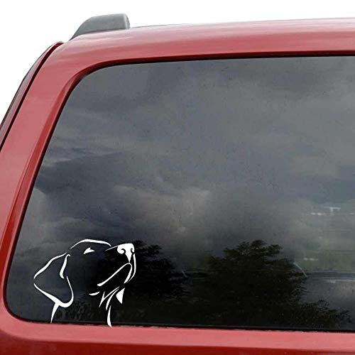 Stukk Stickers Labrador Retriever Hund Spaß Fensteraufkleber Vinyl Aufkleber schwarz/weiß 14 cm x 12 cm - schwarz